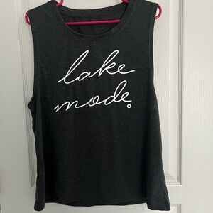 Dark Gray 'Lake Mode' Sleeveless Top